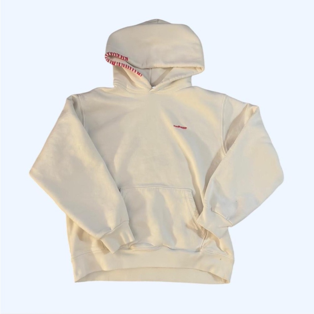 White and pink madhappy hoodie